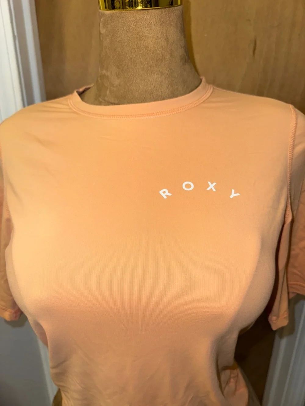 ROXY UPF 50+ Sun Protection Swim Shirt, Orange, Women’s/ Juniors Sz S Beach